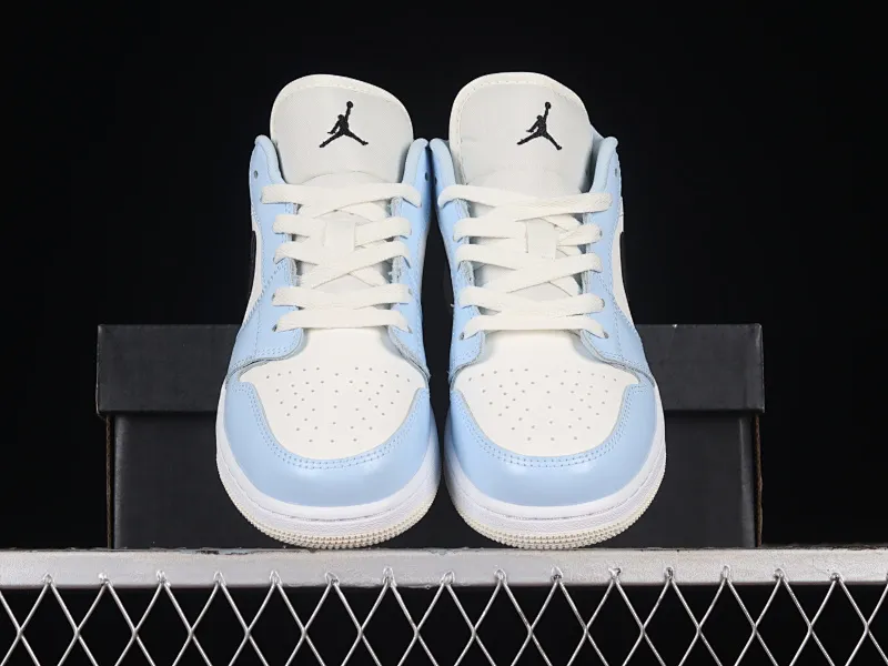 All categories Air Jordan Jordan series basketball shoes Air Jordan 1 Low G version pure original Air Jordan 1 Low "Lce Blue" AJ1 Joe 1 white blue low-top basketball shoes 554723-401